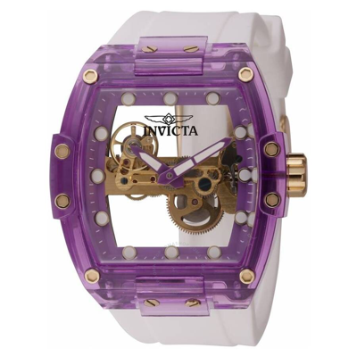 Shop Invicta S1 Rally Diablo Mechanical Purple Dial Men's Watch 44368 In Gold / Purple / White