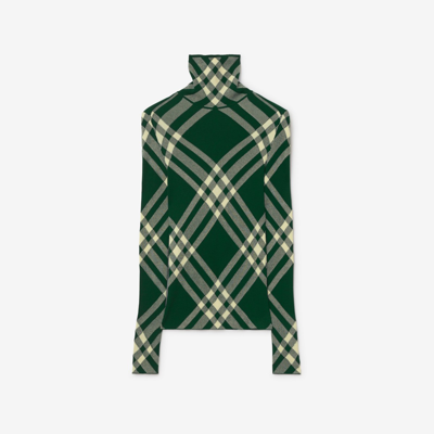 Shop Burberry Check Wool Blend Sweater In Daffodil