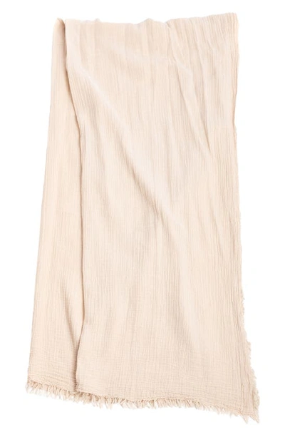 Saachi Gauze Cotton Scarf In Beige