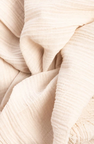 Saachi Gauze Cotton Scarf In Beige