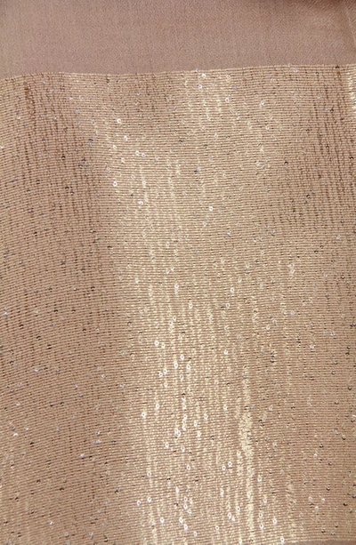Saachi Sequin Cashmere Scarf In Taupe