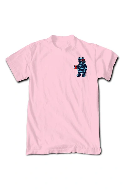Shop Riot Society Shark Bear Cotton Graphic Tee In Light Pink