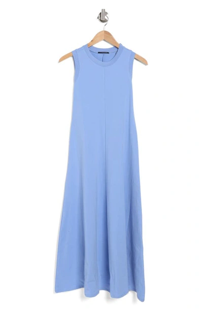 Shop T Tahari A-line Stretch Cotton Midi Dress In Happy Sky