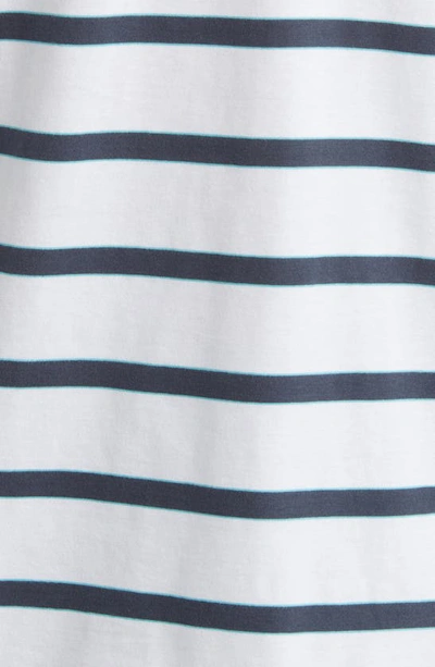 Shop Good Man Brand Stripe Victory V-notch Premium Jersey T-shirt In White/ India Ink/ Porcelain