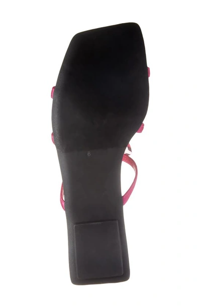 Jeffrey Campbell Crystalize Slide Sandal In Fuchsia Satin