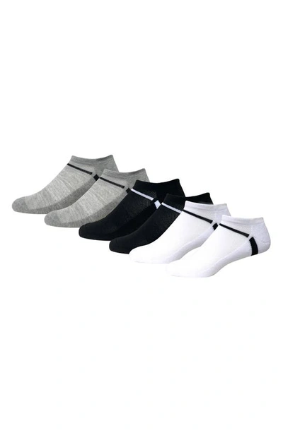 Shop Arnold Palmer 6-pack Core Low Cut Socks In Grey Assorted