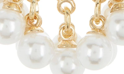 Shop Tasha Crystal & Imitation Pearl Statement Earrings In Gold