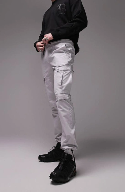 Topman Skinny Bungee Cargo Pants In Gray In Grey