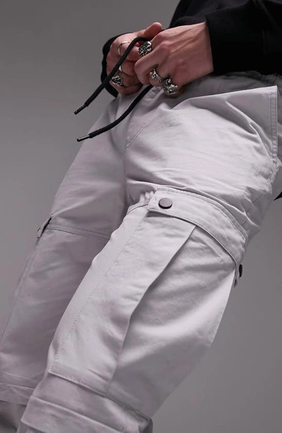 Topman Skinny Bungee Cargo Pants In Gray In Grey