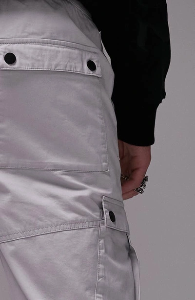 Topman Skinny Bungee Cargo Pants In Gray In Grey