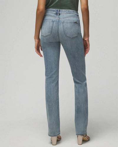 Shop White House Black Market Mid-rise Bootcut Jeans In Light Wash Denim