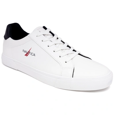 Shop Nautica Logo Lace-up Sneaker In White