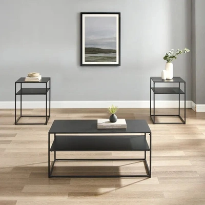 Crosley 3pc Braxton Coffee And Accent Table Set