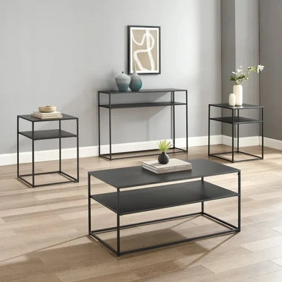 Crosley 4pc Braxton Coffee Table Set - Coffee Table, Console Table, 2 End Tables