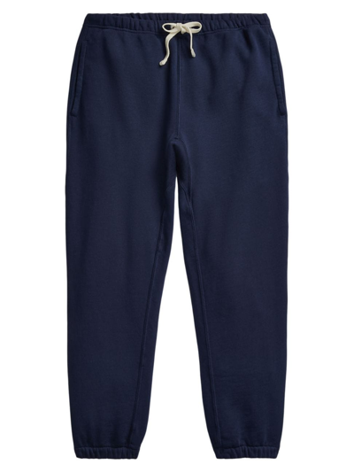 Shop Polo Ralph Lauren Men's Fleece Cotton-blend Sweatpants In Cruise Navy