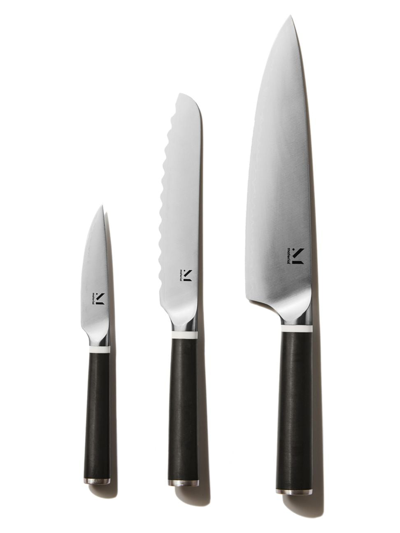 Shop Material Knife Trio In Almost Black