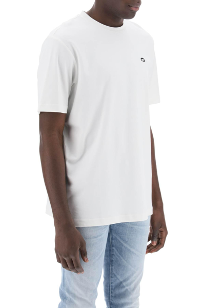 Shop Diesel T-just-doval-pj Crewneck T-shirt In White