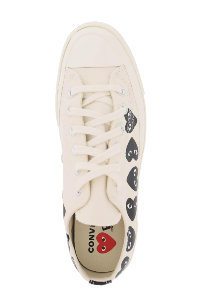 Shop Comme Des Garçons Play Multi Heart Converse X  Low-top Sneakers In Black,white