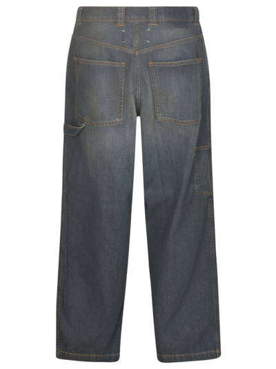 Shop Maison Margiela Straight Buttoned Jeans In 961