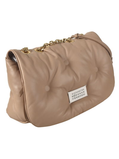 Shop Maison Margiela Glam Slam Logo Patched Shoulder Bag In T2070