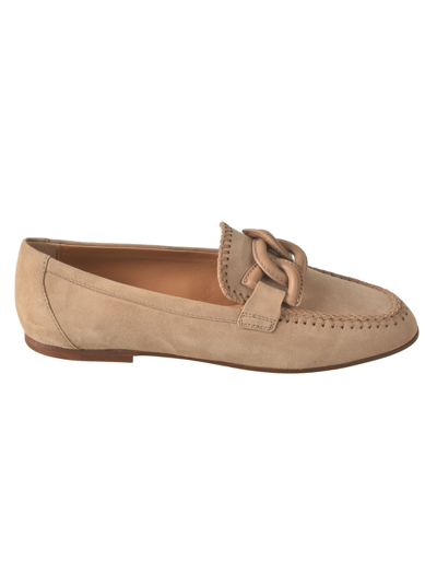 Shop Tod's 79a Infilatura Loafers In Cappuccino