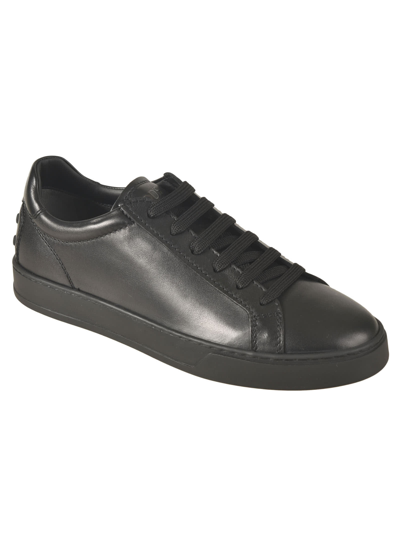 Shop Tod's Cassetta Sneakers In Black