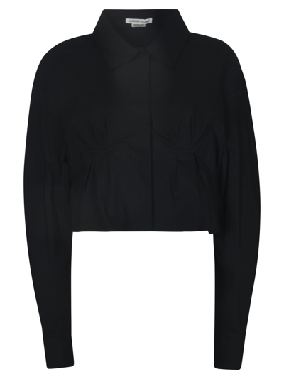 Shop Alessandro Vigilante Open Back Cropped Jacket In Black