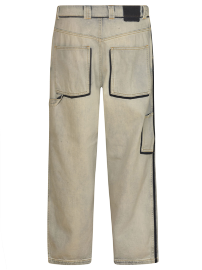 Shop Maison Margiela Straight Buttoned Jeans In 965