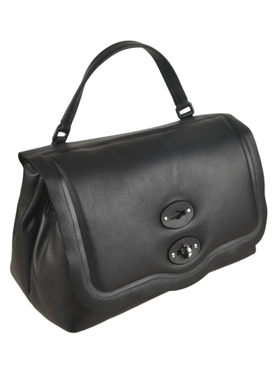 Shop Zanellato Postina Pillow Shoulder Bag In Black
