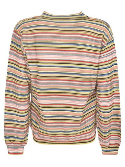 Shop Maison Margiela Striped Sweatshirt In 001f