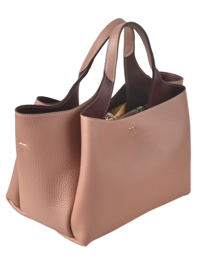 Shop Tod's Logo Stamp Top Handle Tote In 7099