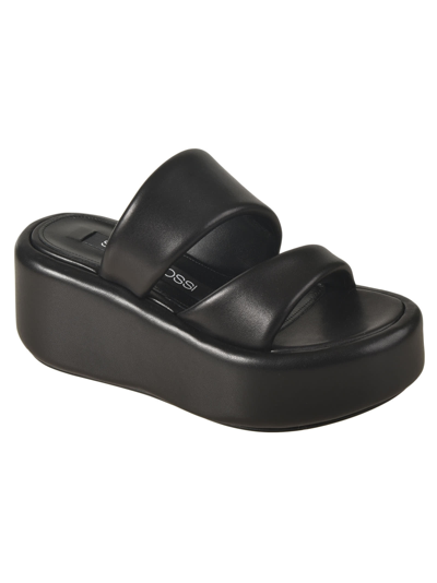 Shop Sergio Rossi Spongy Wedge Sandals In Black