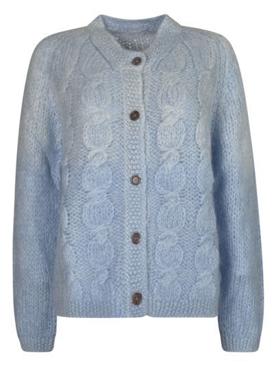 Shop Maison Margiela Knitted Buttoned Cardigan In 501