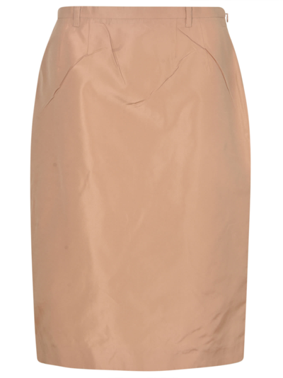 Shop Prada Classic Mid-length Skirt In Cipria