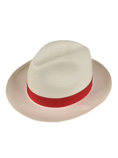 Shop Borsalino Bow Detail Woven Hat In 0032