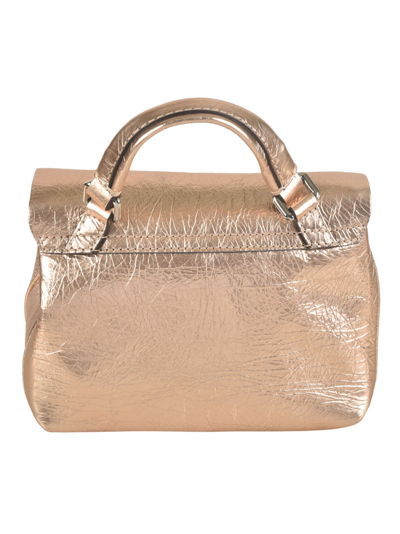 Shop Zanellato Baby Postina Cortina Shoulder Bag In Gold Crystal