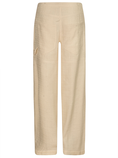 Alessandro Vigilante Straight Buttoned Trousers In White