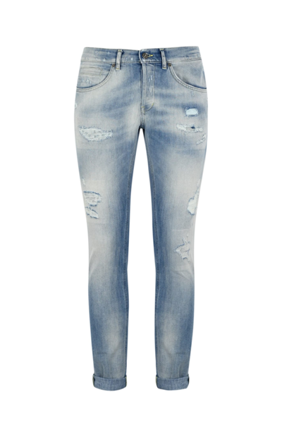 Shop Dondup George Jeans In Denim With Tears