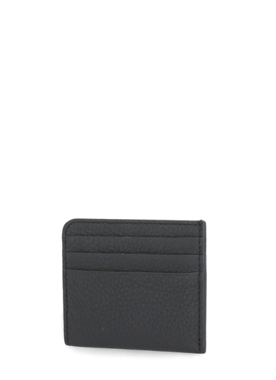 Shop Maison Margiela Leather Cards Holder In Black
