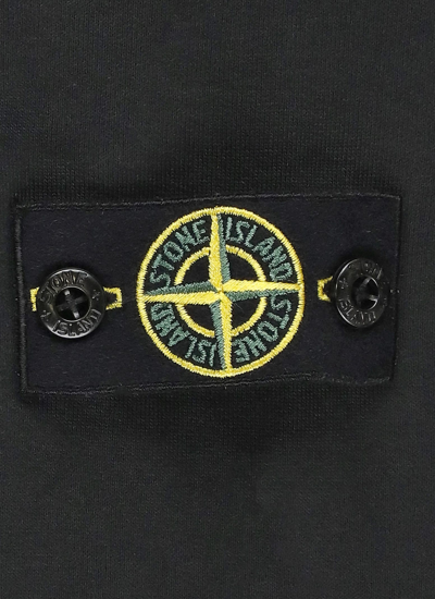 Shop Stone Island Cotton Sweartshirt With Logo In Black