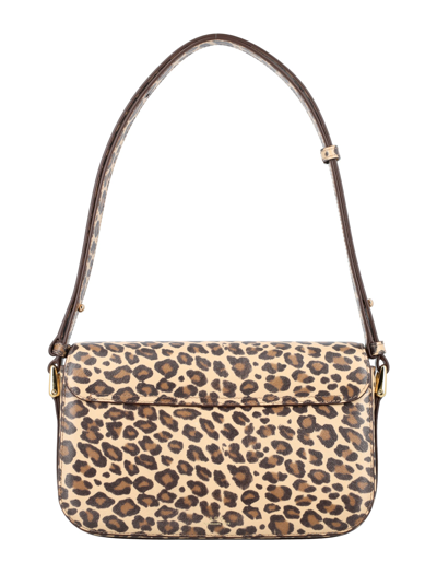 Shop Apc Grace Baguette Bag In Leopard