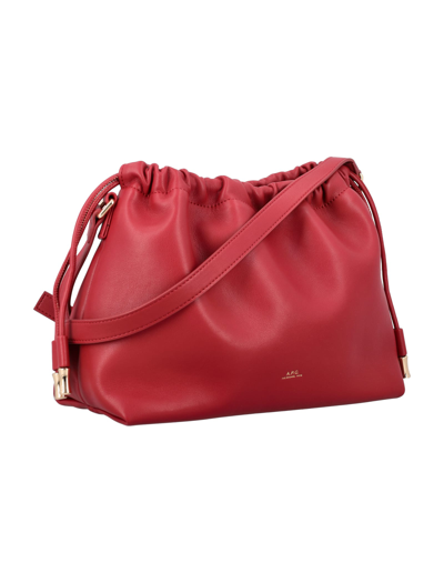 Shop Apc Ninon Bucket Bag In Burgundy