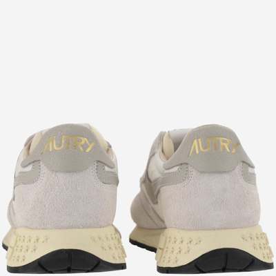 Shop Autry Reelwind Low Nylon And Suede Sneakers In White