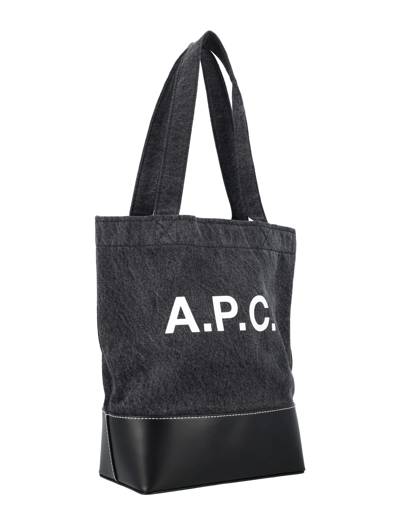 Shop Apc Axel Small Tote Bag In Black Blue