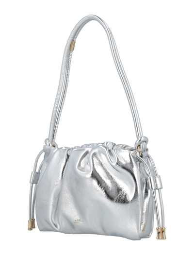 Shop Apc Ninon Shoulder Mini Bag In Silver