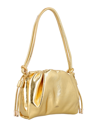 Shop Apc Ninon Shoulder Mini Bag In Oro