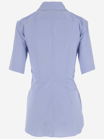 Shop Aspesi Cotton-blend Shirt In Clear Blue