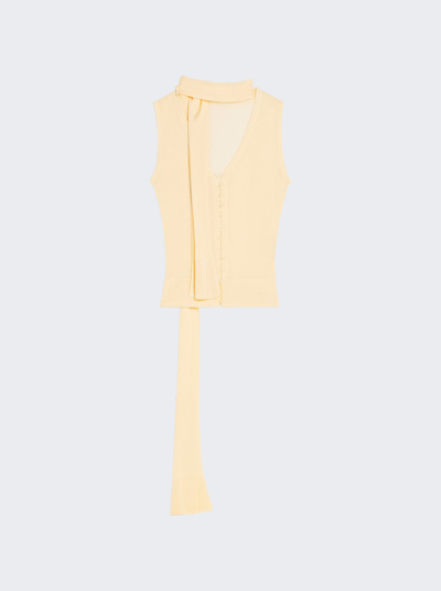 Shop Jacquemus Le Haut Maestra Top In Light Yellow
