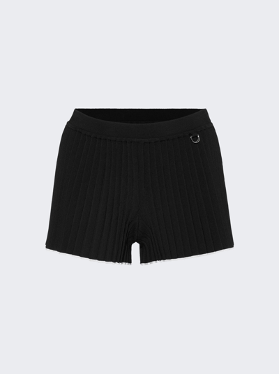 Shop Jacquemus Le Short Maille Plisse Shorts In Black