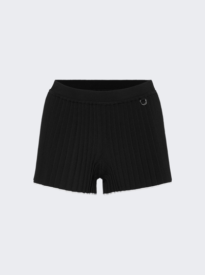 Jacquemus Le Short Plissé Knitted Shorts In Black